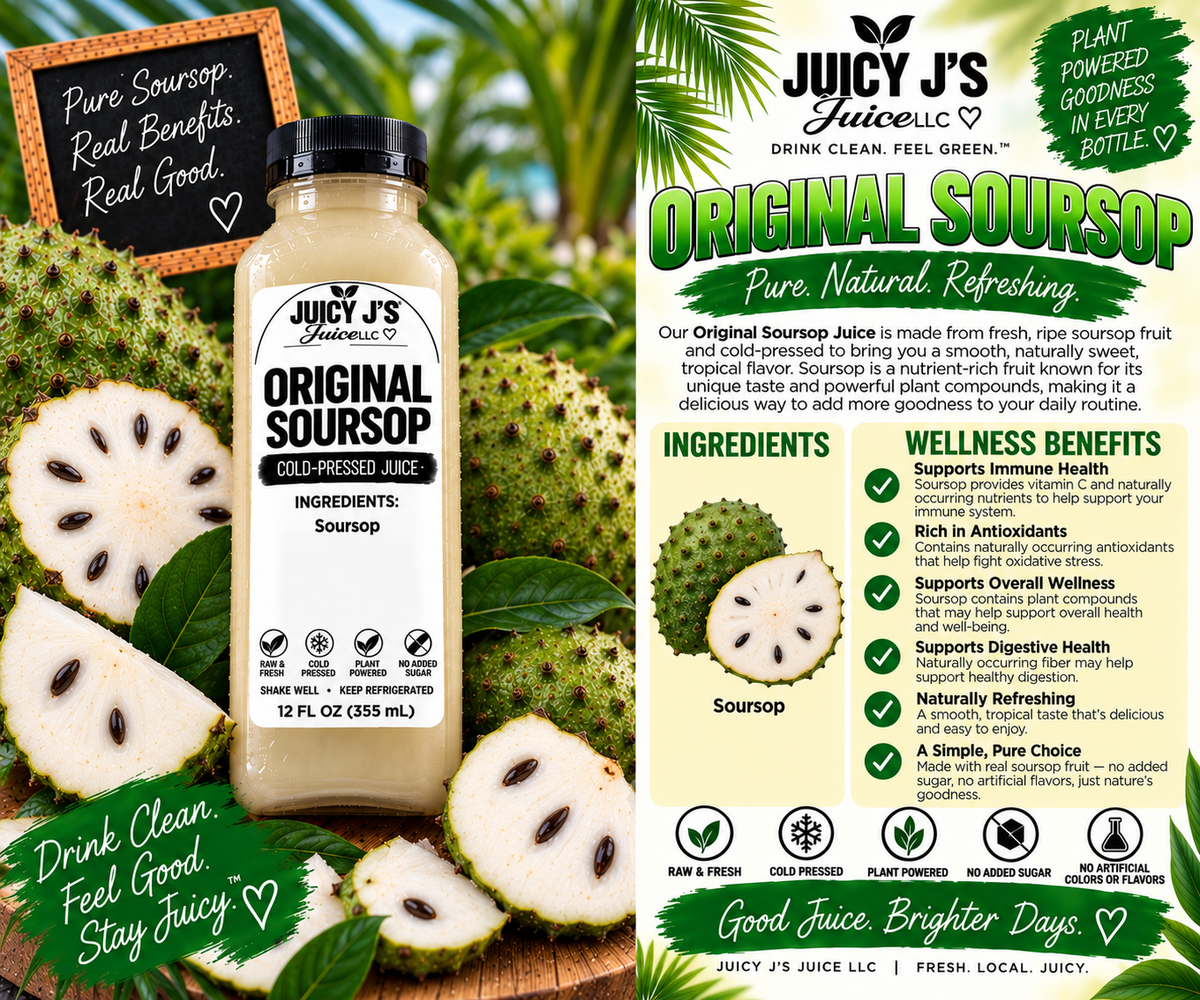 🌿 ORIGINAL SOURSOP — 12 OZ COLD-PRESSED JUICE