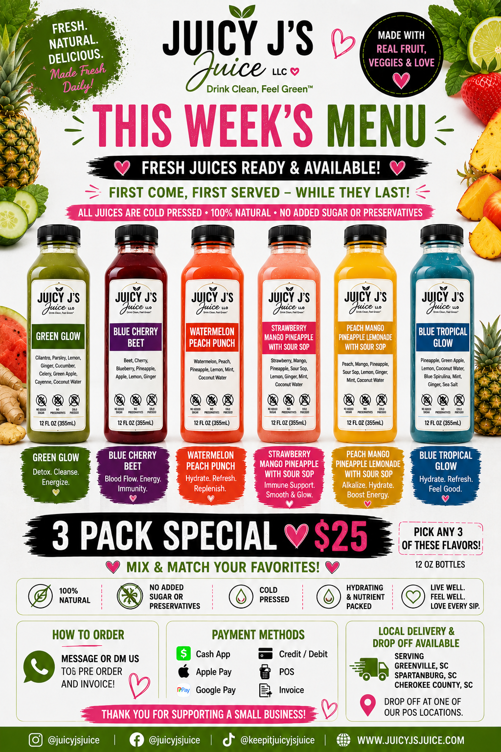 Fresh Cold-Pressed Juices