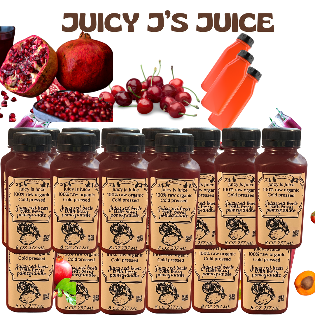 New Flavor Alert Juicy Red Beet Juice with a blend of mixed berries and cherries, pomegranate ,and cranberries