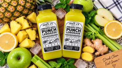 Pineapple green apple punch lemonade juice cleanse