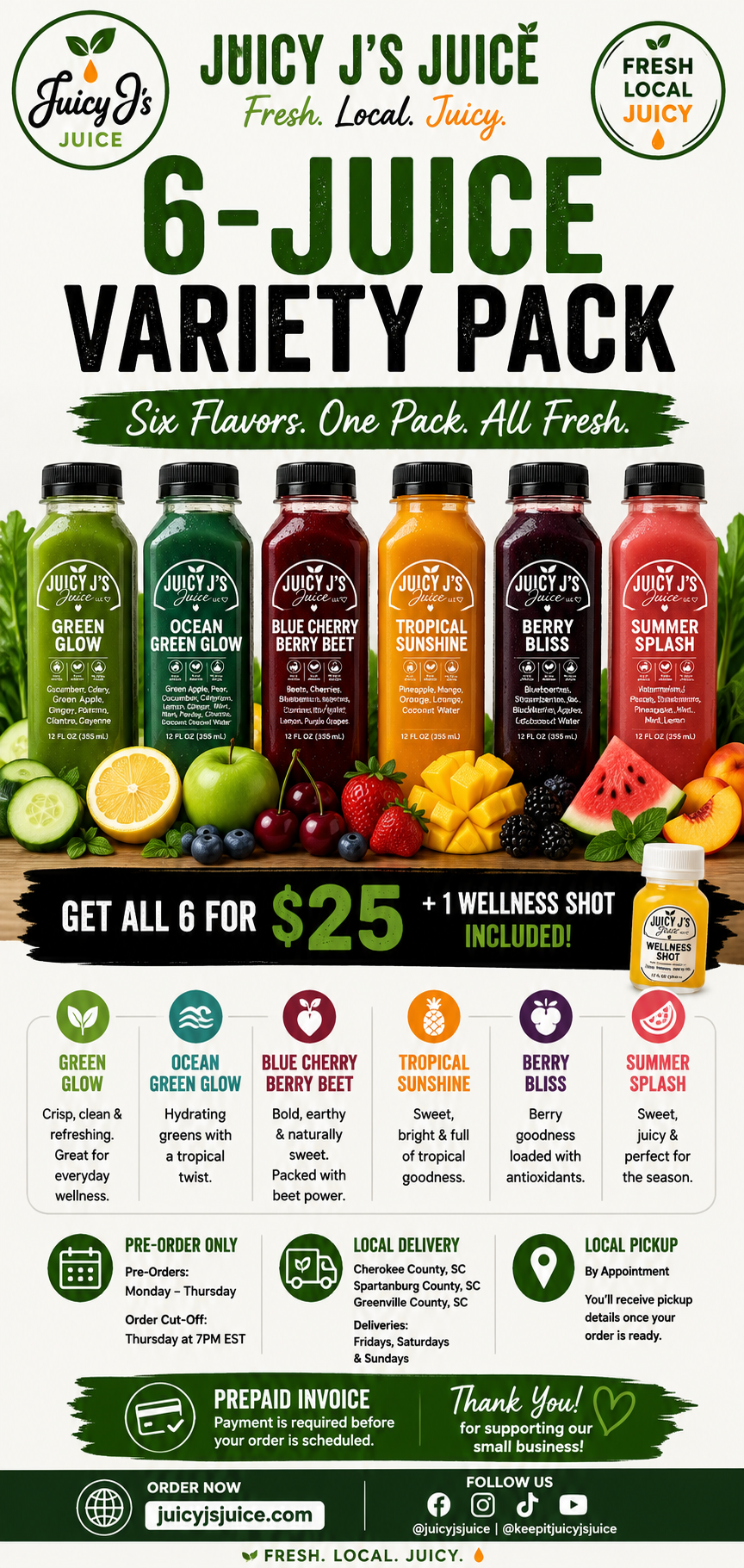 Juicy Js Juice variety pack special.