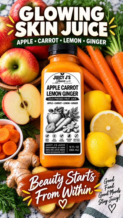 Apple carrot lemon ginger juice
