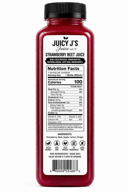 Blue cherry berry beet juice