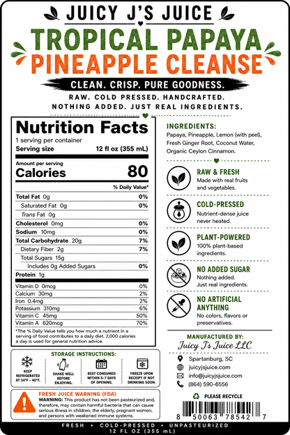 Tropical papaya pineapple cleanse