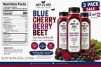 Blue cherry berry beet juice