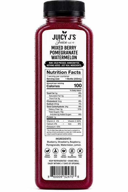 Blue cherry berry beet juice