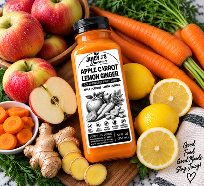 Apple carrot lemon ginger juice