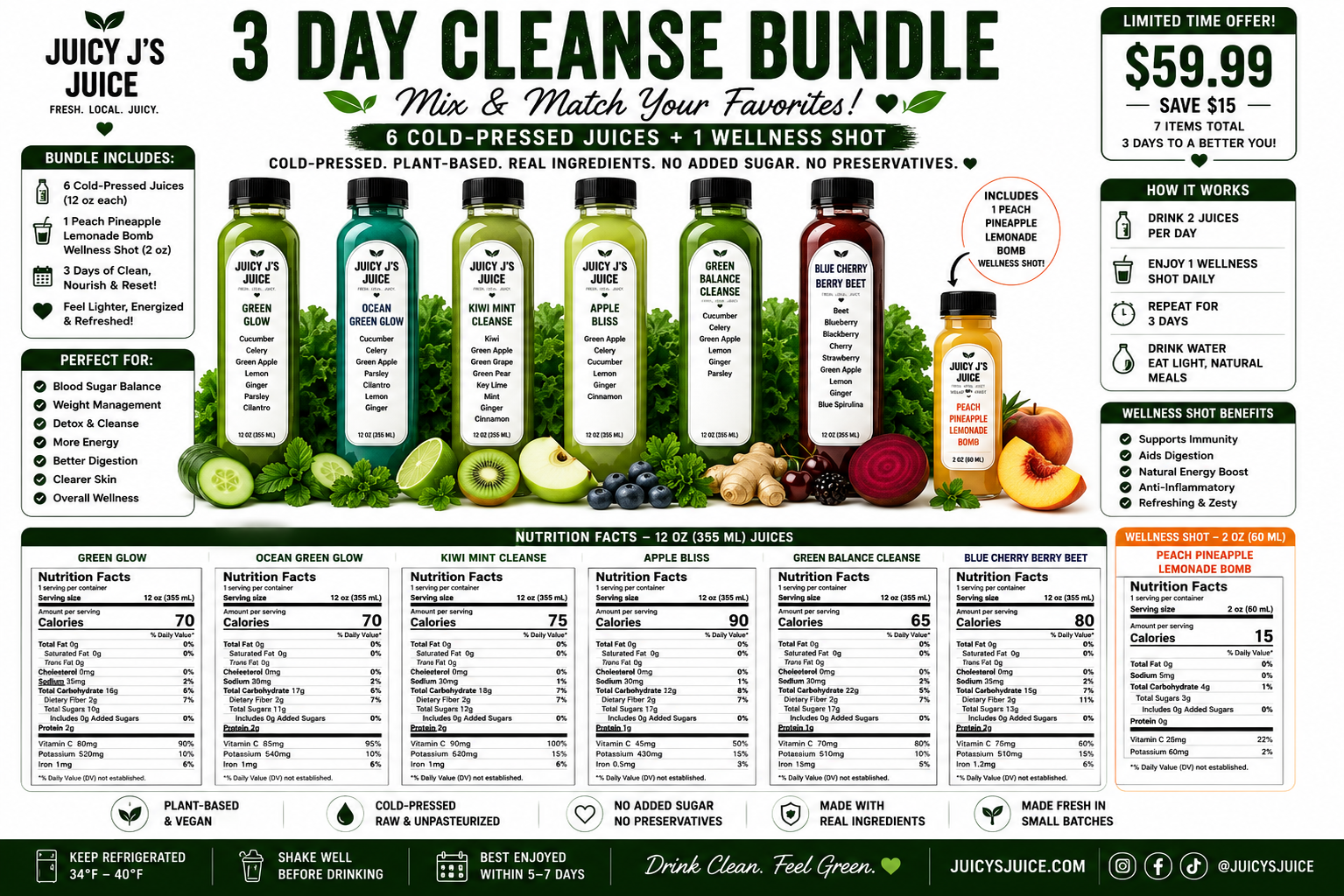 Green 3 day cleanse bundle