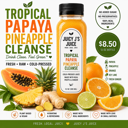 Tropical papaya pineapple cleanse