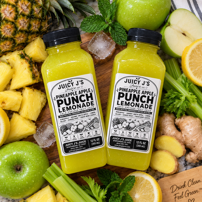 Pineapple green apple punch lemonade juice cleanse