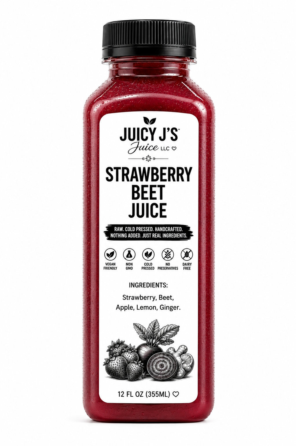 Blue cherry berry beet juice