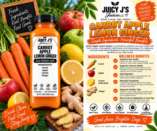Apple carrot lemon ginger juice