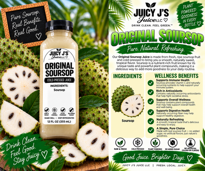 🌿 ORIGINAL SOURSOP — 12 OZ COLD-PRESSED JUICE