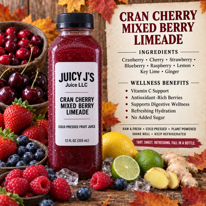 LIMITED SEASONAL FLAVOR CRAN-CHERRY MIXED BERRYLIMEADE