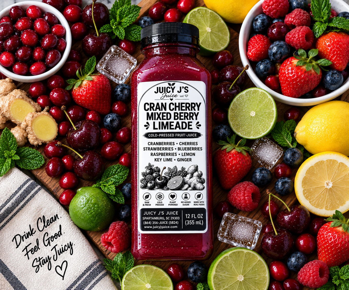 LIMITED SEASONAL FLAVOR CRAN-CHERRY MIXED BERRYLIMEADE