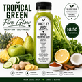 Tropical green fire glow