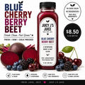 Blue cherry berry beet juice