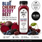 Blue cherry berry beet juice
