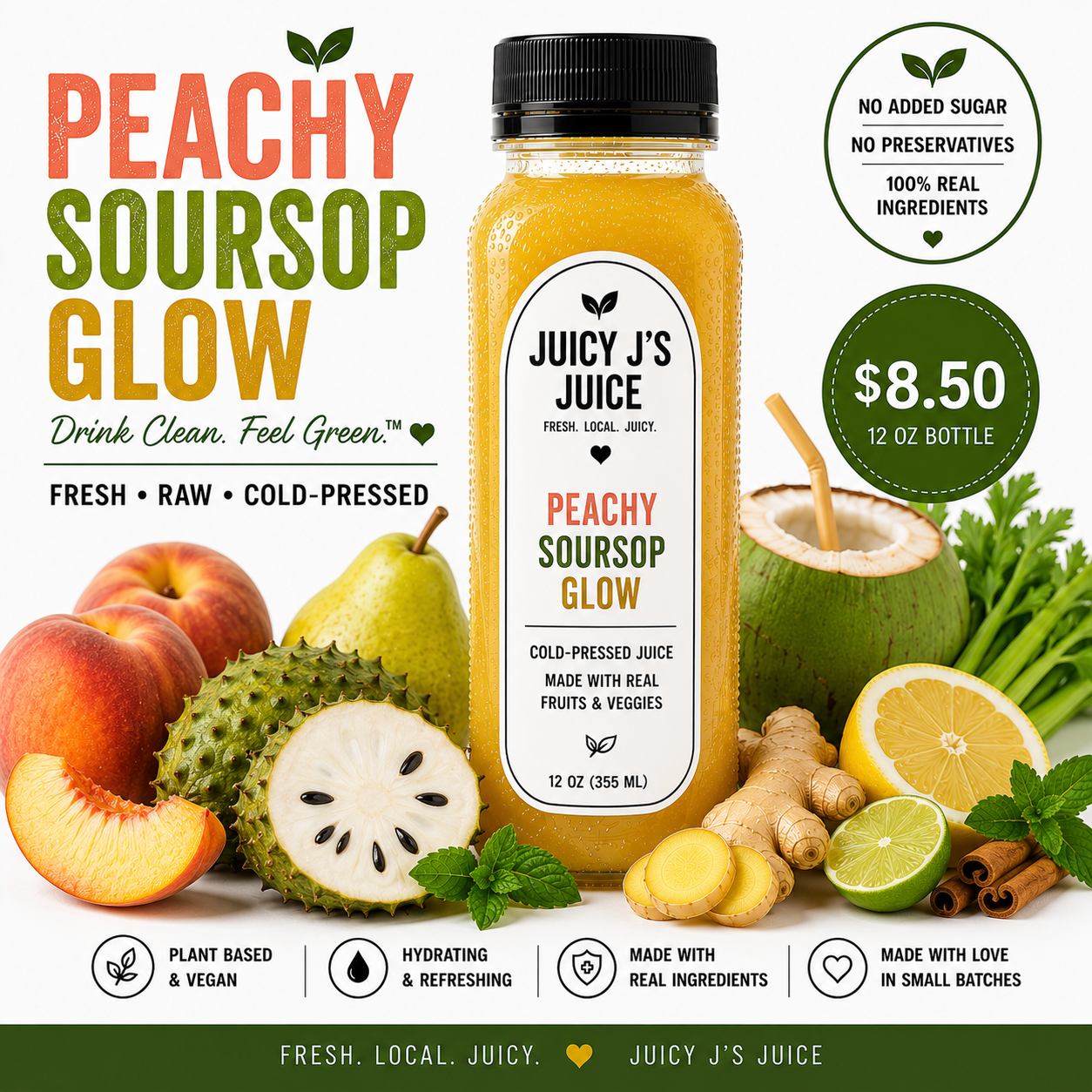 Peachy sour sop glow