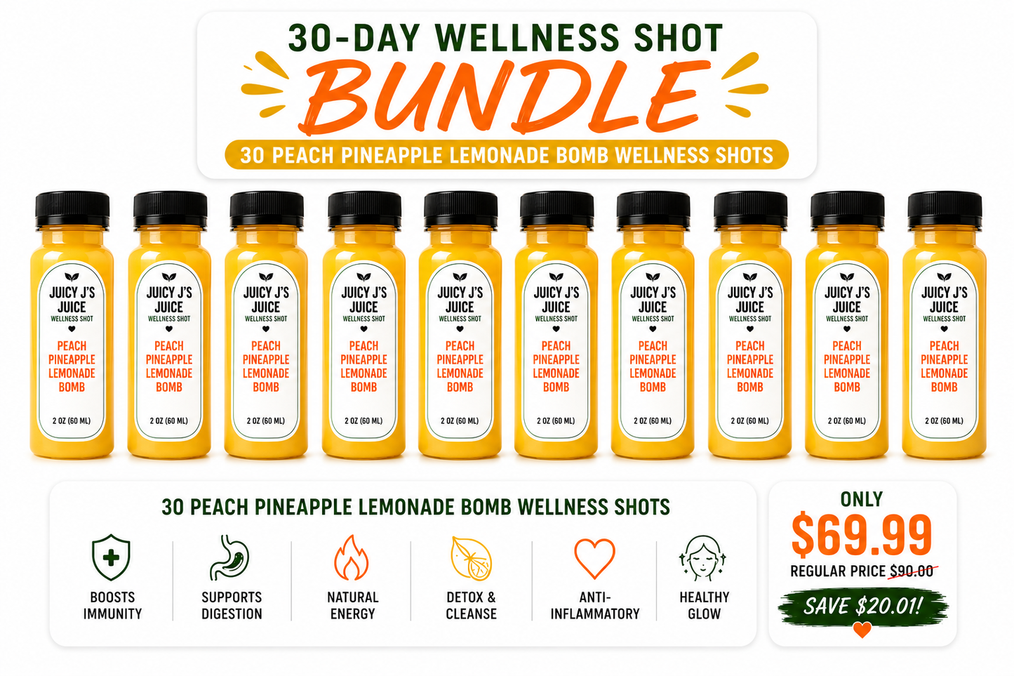 peach pineapple lemonade wellness shot