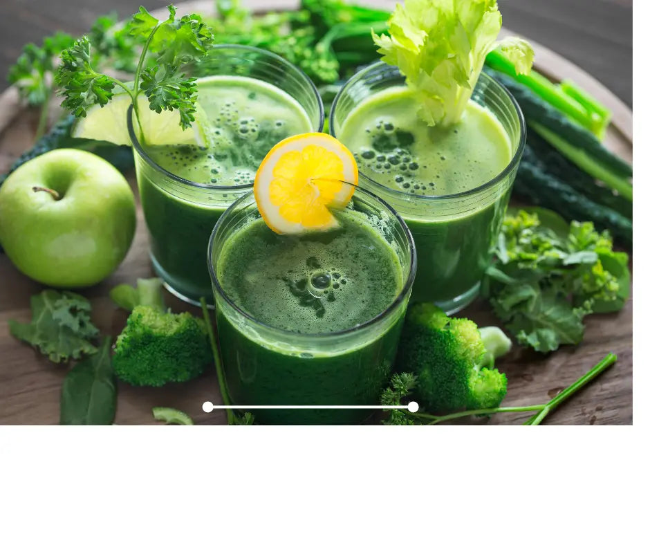 2 64 0z jugs Of Our Morning Greens with Herbs - Juicy Js Fresh Juices
