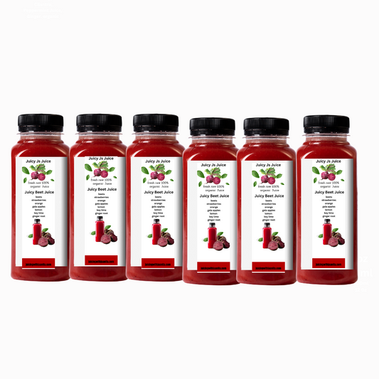 Revitalizing 6-Pack Strawberry Beet Juice with Gala Apples & Cucumber for Daily Cleansing