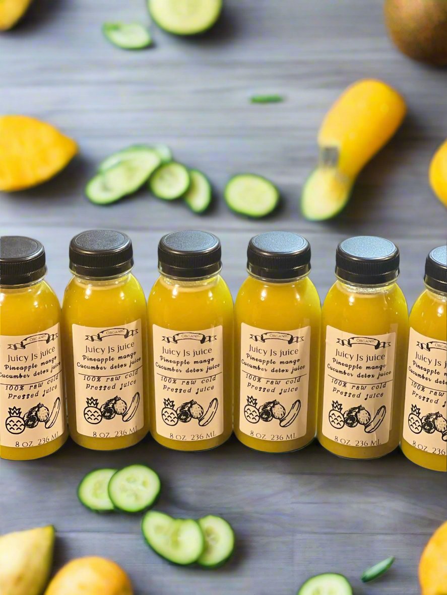 Pineapple Cucumber Mango cleanse detox juice