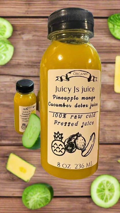 Pineapple Cucumber Mango cleanse detox juice